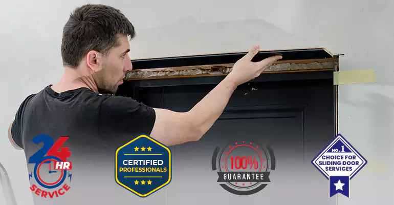 Wood Door Crack and Hole Repair in Lauderhill